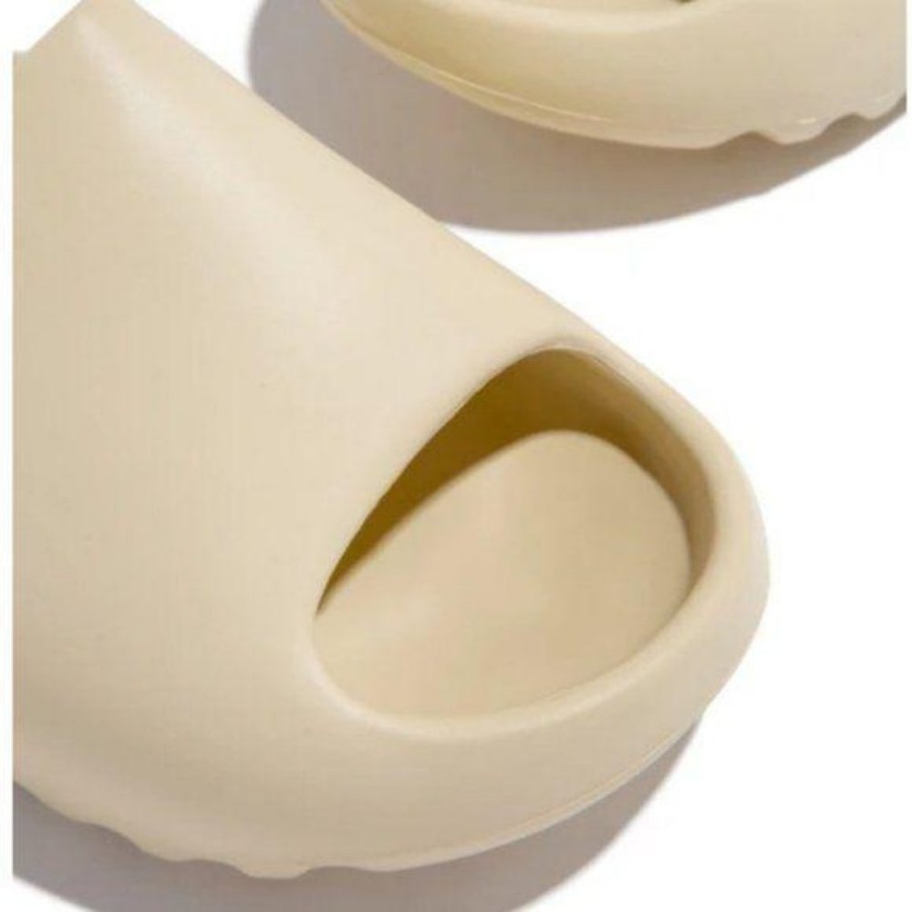 “Kanye” Neutral Slide Sandal in Ivory - Picture 4 of 6